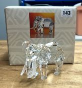 Swarovski Crystal Glass, Annual Edition 1992 Inspiration Africa - The Elephant, boxed.