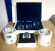 Swarovski Crystal Glass, a collection of glass plaques, six in total, all boxed.