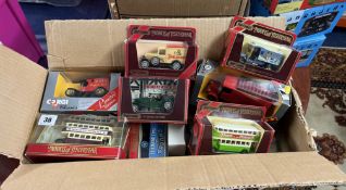 A collection of model cars, makes 'Matchbox', 'Corgi', 'Lledo'. Makes by Matchbox - 'Models of