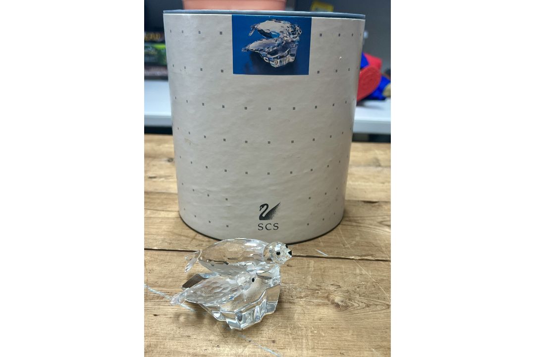 Swarovski Crystal Glass, 'Annual Edition 1991 "Save me - The Seals"', boxed.