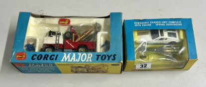 Corgi model 271 Tomaso Mangusta with aerial intact and removable chassis, and Corgi Major1142