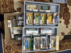 A collection of Corgi model vehicles, including 'Weetabix Lorry' and 'AEC Regal Coach', approx.