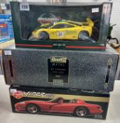 Revell 1:12 scale metal Ferrari, JRL 1:12 scale Viper and McLaren 1:18 scale, boxed (3)