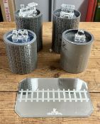 Swarovski Crystal Glass, Train Set with mirror glass, boxed (mirror not boxed).