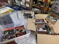 A collection of automotive models, toys and HO tracks. Makes of Hornby, Gaugemaster, etc. To include