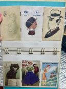 A collection of novelty picture postcards, in a display album from mainly Plymouth, but also