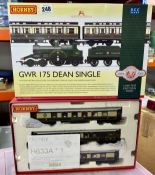 Hornby, GWR 175 Dean single limited edition set and H633A set, boxed (2)