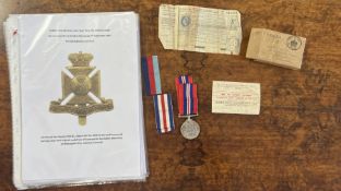 Attributed War Medal [1939-1945] awarded to Private Norman John 'Jack' Kitto of the Wiltshire