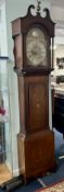 A 19th century longcase clock, the arch silvered and brass dial signed, Nathan Ganthrop, Skipton ,