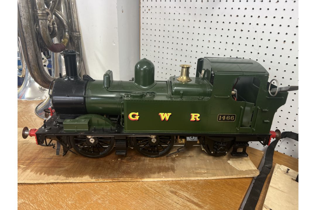 A 5 inch gauge coal fired live steam GWR Class 0-6-0 tank locomotive, green livery, 1466, possibly - Image 7 of 12