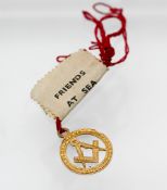 A 9ct gold masonic pendant.