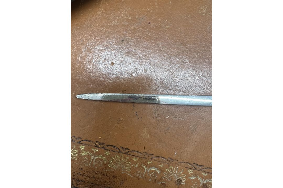 A Georgian silver meat skewer, Hester Bateman, length 26cm, approx 60g, hallmarked. - Image 4 of 8