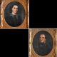 Pair of 19th century portraits in oval original gilt frames, overall size 78cm x 67cm. Depicting - Image 2 of 4