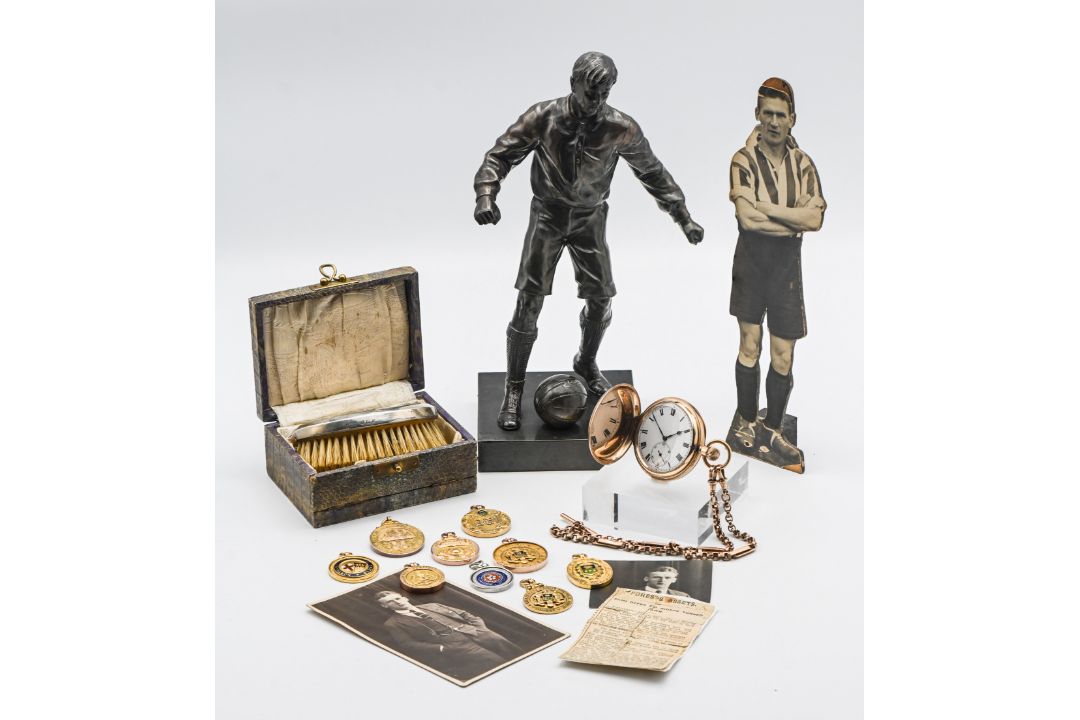 The Sid Gibson Football Medal and Watch Collection.Sidney Gibson (1899 - 1938), played for - Image 1 of 7