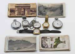 A Victorian pocket watch, gents wristwatches including Talis, Tressa, also a small bundle of