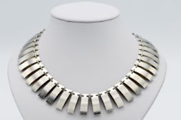 A Georg Jensen silver fringe necklace, approx. 3.18oz. Mark 'Sterling Denmark 136'. Length approx