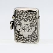A Victorian silver vesta.