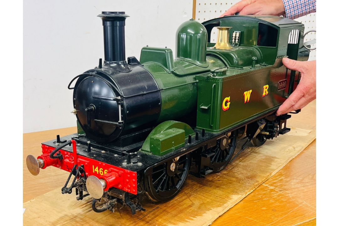 A 5 inch gauge coal fired live steam GWR Class 0-6-0 tank locomotive, green livery, 1466, possibly - Image 2 of 12