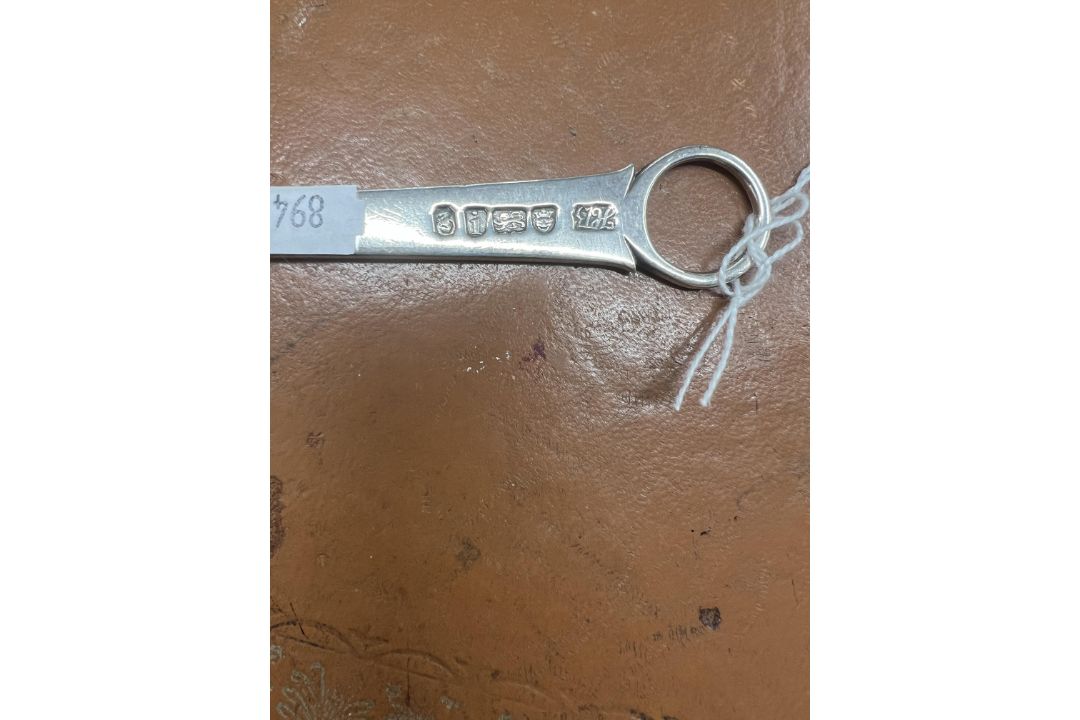 A Georgian silver meat skewer, Hester Bateman, length 26cm, approx 60g, hallmarked. - Image 8 of 8