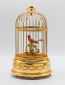 A Swiss clockwork singing-bird-in-a-cage automaton, Reuge, Sainte-Croix, late 20th c, 30cm