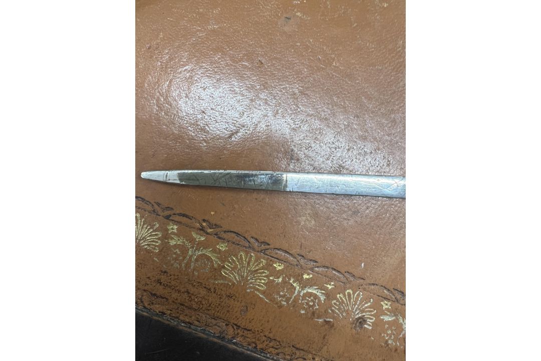 A Georgian silver meat skewer, Hester Bateman, length 26cm, approx 60g, hallmarked. - Image 3 of 8