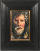Robert Lenkiewicz (1941-2002) oil on board (Self) 'Portrait of the Artist', signed and titled verso,