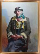 Louise Courtnell (1963-) oil on canvas 'Study of Mark Quance known as 'Markie',