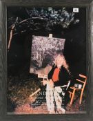 Robert Lenkiewicz (1941-2002) a signed exhibition 'Landscape' poster, with pen signature, framed and