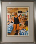 Beryl Cook (1926-2008) limited edition print 'El Viras Cafe' 314/850, 1993, with pencil signature,