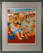 Beryl Cook (1926-2008) limited edition print 'Bathing Pool' FLE/595, 1992, with pencil signature,