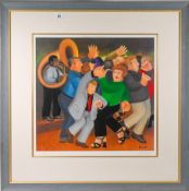Beryl Cook (1926-2008) limited edition print 'Jiving to Jazz' 17/650, 2001, with pencil signature,