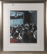 Mackenzie Thorpe (1956-) limited edition print 'Lunchtime in South Bank' 85/850, with pencil