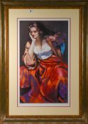 Robert Lenkiewicz (1941-2002) limited edition print 'Esther with Silver Locket' 288/500, with