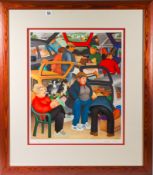 Beryl Cook (1926-2008) limited edition print 'Car Boot Sale' 224/650, 1997, with pencil signature,