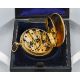 A 18ct antique gold pocket watch, 46.3 grams, the dial with roman numerals, with engine turned - Image 2 of 2