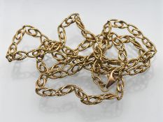 A fancy link 9ct gold chain necklace, approx 20.62g.