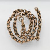 A 9ct gold link necklace, approx 40cm, approx 21g.