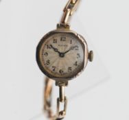 A 9ct ladies Rolex bracelet watch.