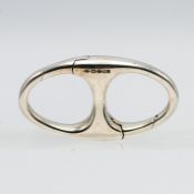 A silver keyring, hallmarked London 2012, silver weight 0.89oz.