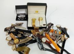A collection of various men's wristwatches, to include Limit, Rotary, Geneva, Philip Persio, etc.