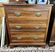 An Edwardian mahogany three drawers chest, width 78cm.
