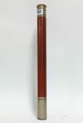 A 19th century brass and leather telescope, maker W. Ottway & Co. Ltd., London, No. 1519, extended