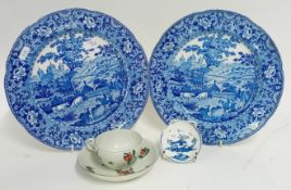 An 18th century Royal Worcester Meissen Style teacup and saucer, floral decoration, together with