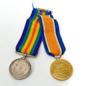 A WWI Victory Medal, and a WWI Great War for Civilisation Medal, both inscribed '631784 GNR.E.F.