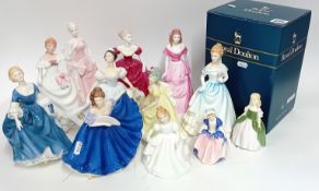 A collection Royal Doulton and Coalport figures of ladies, to include a Royal Doulton 'Clare',