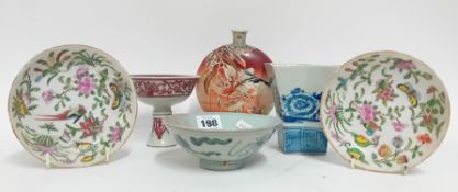 A quantity of mainly reproduction Chinese porcelain, to include vases, bowls, etc (6).