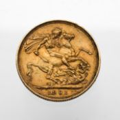A Victoria 1901 gold full Sovereign.