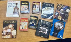 A collection of ten watch reference books including Rolex (10).