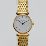 Longines, a ladies Classique gold plated wristwatch, number 35601184, L4209.2, with spare link,