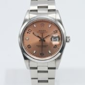 Rolex, a 1998 gents Oysterdate wristwatch, stainless steel, with copper arabic dial on an Oyster